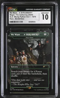 THREE VISITS Secret Lair We Want...A SHRUBBERY! NonFoil Rare CGC 10 MTG - Image 1