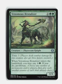 Venomous Brutalizer 193 Foil Phyrexia: All Will Be One MTG NM - Image 1