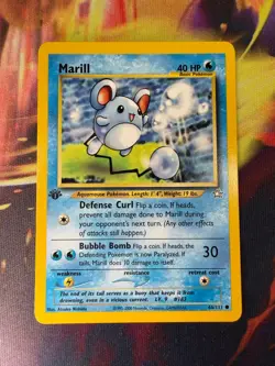 Marill 66/111 NM Common 1st Edition Neo Genesis 2000 Pokemon TCG - Image 1