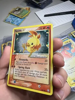SWIRL 2004 Pokemon EX Team Rocket Returns Torchic Gold Star Holo Foil 108/109 - Image 4