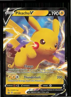 Pikachu V SWSH061 Holo Promo Sword & Shield Promo Pokemon Near Mint - Image 1