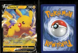 Pikachu V SWSH061 Holo Promo Sword & Shield Promo Pokemon Near Mint - Image 3