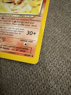 Light Flareon 46/105 Neo Destiny Set Uncommon Pokemon Card WOTC 2002 Vintage - Image 5