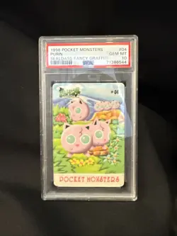 1998 Pocket Monsters Sealedass Fancy Graffiti #04 Purin PSA 10 - Image 1
