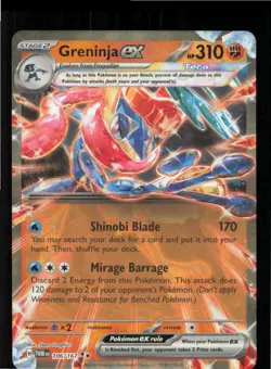 Greninja ex 106/167 Double Rare Twilight Masquerade Pokemon Holo Near Mint - Image 1