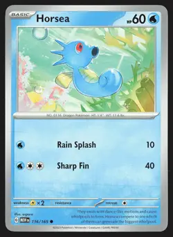 SV: Scarlet & Violet 151 Horsea #116/165 Common Pokemon Card - Image 1
