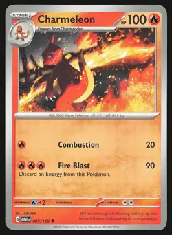 SV: Scarlet & Violet 151 Charmeleon #005/165 Uncommon Pokemon Card - Image 1