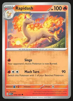 SV: Scarlet & Violet 151 Rapidash #078/165 Uncommon Pokemon Card - Image 1