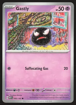 SV: Scarlet & Violet 151 Gastly #092/165 Common Pokemon Card - Image 1