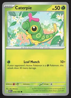 SV: Scarlet & Violet 151 Caterpie #010/165 Common Pokemon Card - Image 1