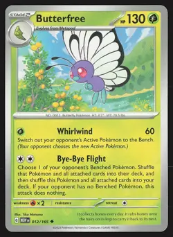 SV: Scarlet & Violet 151 Butterfree #012/165 Uncommon Pokemon Card - Image 1