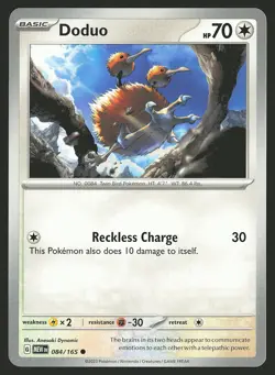 SV: Scarlet & Violet 151 Doduo #084/165 Common Pokemon Card - Image 1
