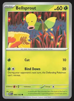 SV: Scarlet & Violet 151 Bellsprout #069/165 Common Pokemon Card - Image 1