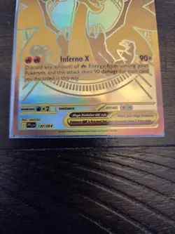 Mega Charizard x ex 130/94 Gold Ultra Rare - Phantasmal Flames - NM- Pokemon - Image 4