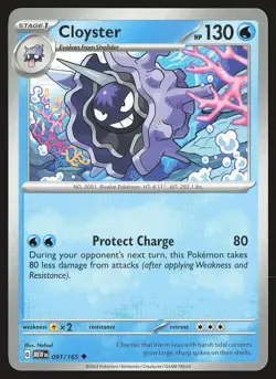 SV: Scarlet & Violet 151 Cloyster #091/165 Uncommon Pokemon Card - Image 1