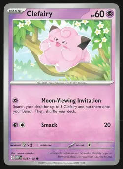 SV: Scarlet & Violet 151 Clefairy #035/165 Common Pokemon Card - Image 1
