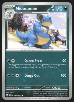SV: Scarlet & Violet 151 Nidoqueen #031/165 Uncommon Pokemon Card - Image 1