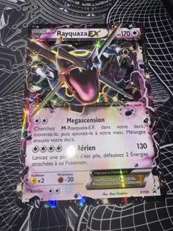 (FRENCH) JUMBO/OVERSIZED Pokemon Rayquaza EX XY69 Black Star Promo Holo NM/LP - Image 1
