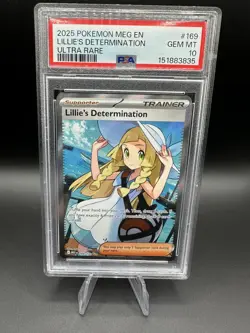 Lillie's Determination 169/132 Ultra Rare mega Evolution Pokemon PSA 10! - Image 1