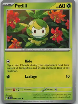 Petilil 006/086 Common Black Bolt Pokemon Near Mint - Image 1
