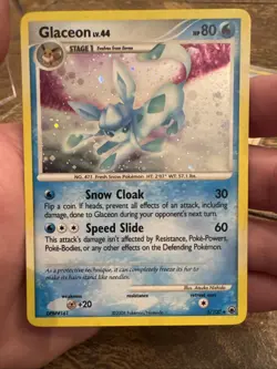 2008 POKEMON CARD RARE GLACEON HOLO 5/100 DPBP#161 STAGE 1 - Image 4