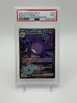 Pokemon Team Rocket's Crobat ex Destined Rivals SIR #234 PSA 9 Mint - Image 1