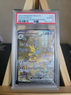 Pokemon Alakazam EX TCG Card 201/165 Scarlet & Violet 151 SIR, PSA 10 ENGLISH - Image 1