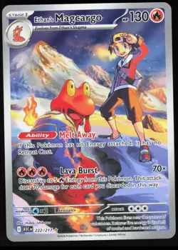 Ascended Heroes Ethan's Magcargo 222/217 Illustration Rare Pokemon NM/M - Image 1
