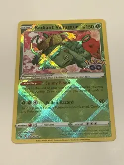 Pokemon Radiant Venusaur 004/078 Pokemon GO Holo J - Image 1