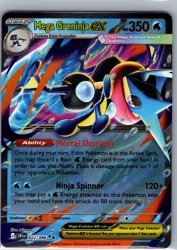 MEGA GRENINJA EX 022/086 DOUBLE RARE CHAOS RISING HOLO - Image 1