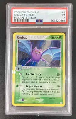 Crobat 3/101 Hidden Legends Holo 2004 Pokemon EX PSA 7 - Image 1