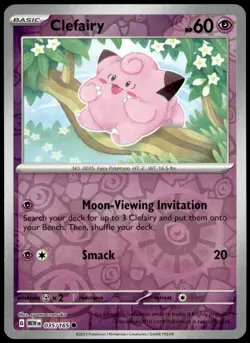 Clefairy 035/165 Common 151 Pokemon Reverse Holo Near Mint - Image 1