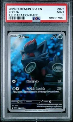 2024 POKEMON SFA EN-SHROUDED FABLE #075 ZORUA ILLUSTRATION RARE PSA 9 - Image 1