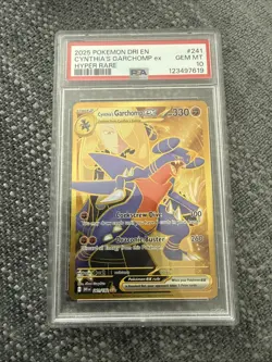 Pokemon 2025 Destined Rivals Cynthia's Garchomp EX Hyper Rare PSA 10 - Image 1