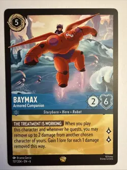 Baymax Armored Companion 157/204 Legendary Lorcana Azurite Sea Card NM - Image 1