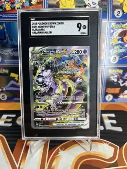 2023 Pokemon Crown Zenith Mewtwo Vstar Alt Art GG44/GG70 SGC 9 - Image 1