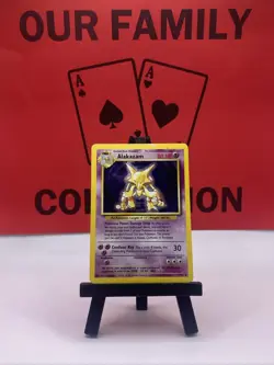 Alakazam 1/102 Base Set Holo Rare 1999 WOTC Pokemon TCG MP - Image 1