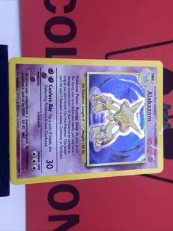 Alakazam 1/102 Base Set Holo Rare 1999 WOTC Pokemon TCG MP - Image 4