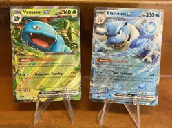 Venusaur ex 003/165 & Blastoise ex 009/165 Pokemon 151 Pokemon Holo Set NM - Image 1