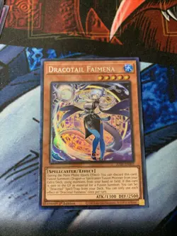 Yugioh Dracotail Faimena JUSH-EN002 Collector’s Rare 1st Edition NM - Image 1