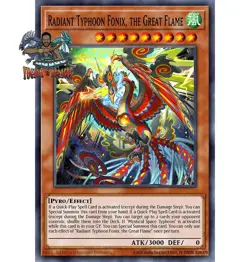 Yugioh! 1x Radiant Typhoon Fonix the Great Flame DOOD-EN017 Ultra Rare 1st Ed NM - Image 1