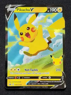 Pikachu VMAX SWSH062 / Pikachu V Promo SWSH143 (Celebrations 2x Card Combo) - Image 4