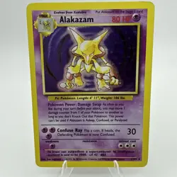 Alakazam 1/102 Base Set - Holo Pokemon Card - LP - Image 1