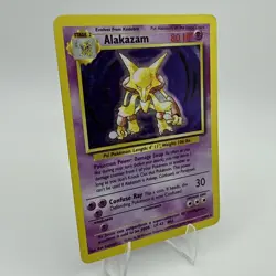 Alakazam 1/102 Base Set - Holo Pokemon Card - LP - Image 3