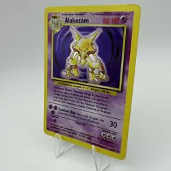 Alakazam 1/102 Base Set - Holo Pokemon Card - LP - Image 4