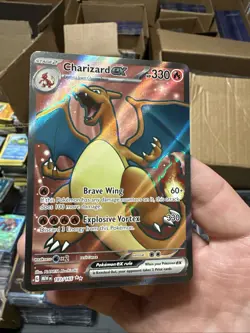 Pokemon TCG Charizard EX Full Art Holo Card 183/165 Scarlet & Violet 151 Series - Image 2