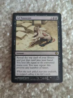 Ad Nauseam Shards of Alara NM Black Rare MAGIC MTG CARD (ID# 449873) ABUGames - Image 1