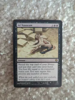 Ad Nauseam Shards of Alara NM Black Rare MAGIC MTG CARD (ID# 449873) ABUGames - Image 2