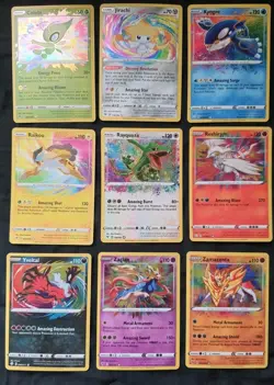 Pokemon Amazing Rare Complete Set 9 Card Lot Vivid Voltage & Shining Fates NM - Image 1