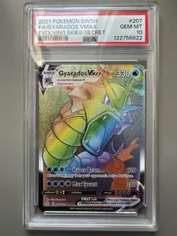 2021 Pokemon SWSH FA Gyarados VMAX #207 GEM MT 10 Card - Image 1